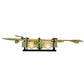 Meyda Lighting Metro Fusion 30" 2-Light Black Wall Sconce With Brown Trout Shade Glass