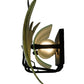 Meyda Lighting Metro Fusion 30" 2-Light Black Wall Sconce With Brown Trout Shade Glass