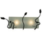 Meyda Lighting Metro Fusion 30" 2-Light Black Wall Sconce With Yellow and Brown Trout Shade Glass