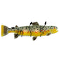 Meyda Lighting Metro Fusion 30" 2-Light Black Wall Sconce With Yellow and Brown Trout Shade Glass