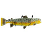 Meyda Lighting Metro Fusion 30" 2-Light Black Wall Sconce With Yellow and Brown Trout Shade Glass