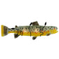 Meyda Lighting Metro Fusion 30" 2-Light Black Wall Sconce With Yellow and Brown Trout Shade Glass