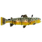 Meyda Lighting Metro Fusion 30" 2-Light Black Wall Sconce With Yellow and Brown Trout Shade Glass