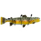Meyda Lighting Metro Fusion 30" 2-Light Black Wall Sconce With Yellow and Brown Trout Shade Glass