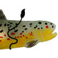 Meyda Lighting Metro Fusion 30" 2-Light Black Wall Sconce With Yellow and Brown Trout Shade Glass