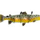 Meyda Lighting Metro Fusion 30" 2-Light Black Wall Sconce With Yellow and Brown Trout Shade Glass