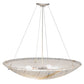 Meyda Lighting Metro Fusion 30" 4-Light Brushed Nickel Inverted Pendant Light With Ramoscelli Shade Glass