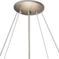 Meyda Lighting Metro Fusion 30" 4-Light Brushed Nickel Inverted Pendant Light With Ramoscelli Shade Glass