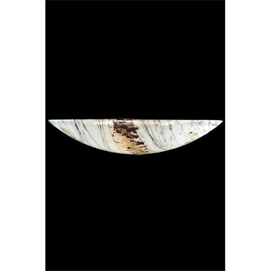 Meyda Lighting Metro Fusion 30" 4-Light Nickel Ramoscelli Inverted Pendant Light With White Shade Glass
