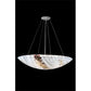 Meyda Lighting Metro Fusion 30" 4-Light Nickel Ramoscelli Inverted Pendant Light With White Shade Glass