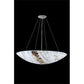 Meyda Lighting Metro Fusion 30" 4-Light Nickel Ramoscelli Inverted Pendant Light With White Shade Glass