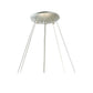 Meyda Lighting Metro Fusion 30" 4-Light Nickel Ramoscelli Inverted Pendant Light With White Shade Glass