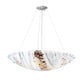 Meyda Lighting Metro Fusion 30" 4-Light Nickel Ramoscelli Inverted Pendant Light With White Shade Glass