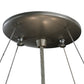 Meyda Lighting Metro Fusion 30" 4-Light Silver The Rock Inverted Pendant Light With Amber Shade Glass