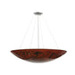 Meyda Lighting Metro Fusion 30" 4-Light Silver The Rock Inverted Pendant Light With Amber Shade Glass