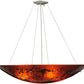 Meyda Lighting Metro Fusion 30" 4-Light Silver The Rock Inverted Pendant Light With Amber Shade Glass