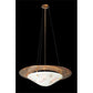Meyda Lighting Metro Fusion 31" 3-Light Nickel Super Nova Inverted Pendant Light With Clear Noodles Shade Glass