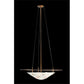 Meyda Lighting Metro Fusion 31" 3-Light Nickel Super Nova Inverted Pendant Light With Clear Noodles Shade Glass