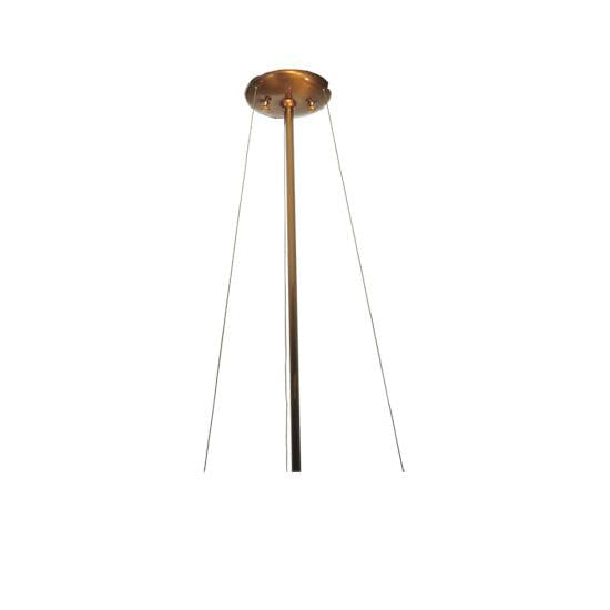 Meyda Lighting Metro Fusion 31" 3-Light Nickel Super Nova Inverted Pendant Light With Clear Noodles Shade Glass