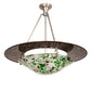 Meyda Lighting Metro Fusion 31" 3-Light Nickel & Transparent Copper Super Nova Semi-flush Mount Light With Multi-Colored Shade Glass