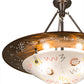 Meyda Lighting Metro Fusion 31" 3-Light Transparent Copper Super Nova Inverted Pendant Light With Clear Frosted Fused Shade Glass