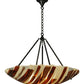 Meyda Lighting Metro Fusion 31" 4-Light Timeless Bronze Marina Inverted Pendant Light With Marina Glass Shade Glass