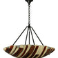 Meyda Lighting Metro Fusion 31" 4-Light Timeless Bronze Marina Inverted Pendant Light With Marina Glass Shade Glass