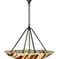 Meyda Lighting Metro Fusion 31" 4-Light Timeless Bronze Marina Inverted Pendant Light With Marina Glass Shade Glass