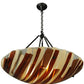Meyda Lighting Metro Fusion 31" 4-Light Timeless Bronze Marina Inverted Pendant Light With Marina Glass Shade Glass
