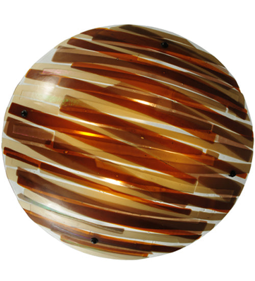 Meyda Lighting Metro Fusion 31" 4-Light Timeless Bronze Marina Inverted Pendant Light With Marina Glass Shade Glass
