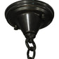 Meyda Lighting Metro Fusion 31" 4-Light Timeless Bronze Marina Inverted Pendant Light With Marina Glass Shade Glass