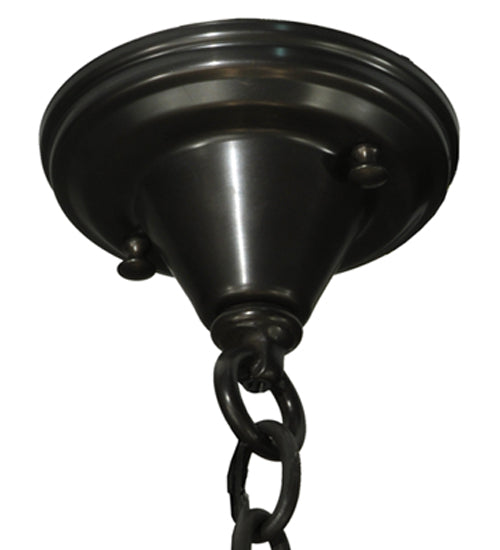 Meyda Lighting Metro Fusion 31" 4-Light Timeless Bronze Marina Inverted Pendant Light With Marina Glass Shade Glass