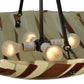 Meyda Lighting Metro Fusion 31" 4-Light Timeless Bronze Marina Inverted Pendant Light With Marina Glass Shade Glass