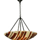 Meyda Lighting Metro Fusion 31" 4-Light Timeless Bronze Marina Inverted Pendant Light With Marina Glass Shade Glass