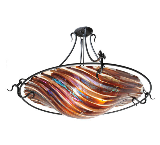 Meyda Lighting Metro Fusion 36" 3-Light Marina Semi-flush Mount Ceiling Light