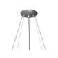 Meyda Lighting Metro Fusion 36" 4-Light Brass Cobblestone Inverted Pendant Light With Amber Shade Glass
