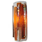Meyda Lighting Metro Fusion 4" Translucent Copper Marina Wall Sconce With Amber & Beige Iridescent Shade Glass