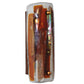 Meyda Lighting Metro Fusion 4" Translucent Copper Marina Wall Sconce With Amber & Beige Iridescent Shade Glass