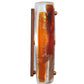 Meyda Lighting Metro Fusion 4" Translucent Copper Marina Wall Sconce With Amber & Beige Iridescent Shade Glass