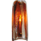 Meyda Lighting Metro Fusion 4" Translucent Copper Marina Wall Sconce With Amber & Beige Iridescent Shade Glass