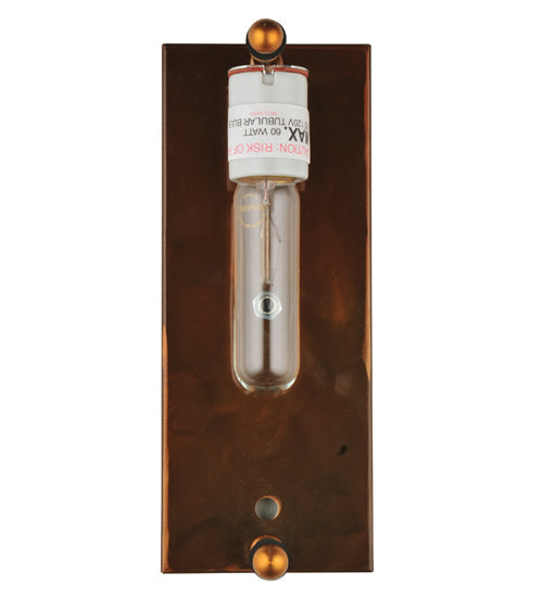 Meyda Lighting Metro Fusion 4" Translucent Copper Marina Wall Sconce With Amber & Beige Iridescent Shade Glass