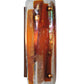 Meyda Lighting Metro Fusion 4" Translucent Copper Marina Wall Sconce With Amber & Beige Iridescent Shade Glass