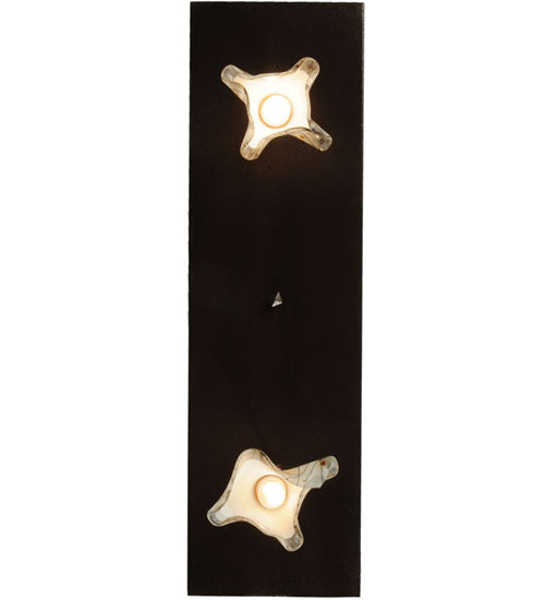Meyda Lighting Metro Fusion 46" 2-Light Copper Vein Ramoscelli Island Pendant Light With White and Beige Shade Glass