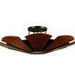 Meyda Lighting Metro Fusion 49" 6-Light Mahogany Bronze Elite Semi-flush Mount Ceiling Light With Amber Fused Shade Glass