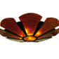 Meyda Lighting Metro Fusion 49" 6-Light Mahogany Bronze Elite Semi-flush Mount Ceiling Light With Amber Fused Shade Glass