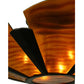 Meyda Lighting Metro Fusion 49" 6-Light Mahogany Bronze Elite Semi-flush Mount Ceiling Light With Amber Shade Glass