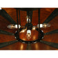 Meyda Lighting Metro Fusion 49" 6-Light Mahogany Bronze Elite Semi-flush Mount Ceiling Light With Amber Shade Glass