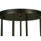 Meyda Lighting Metro Fusion 49" 6-Light Mahogany Bronze Elite Semi-flush Mount Ceiling Light With Amber Shade Glass