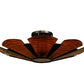 Meyda Lighting Metro Fusion 49" 6-Light Mahogany Bronze Elite Semi-flush Mount Ceiling Light With Amber Shade Glass