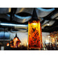 Meyda Lighting Metro Fusion 4"Sq The Rock Draped Amber & Black Shade Glass